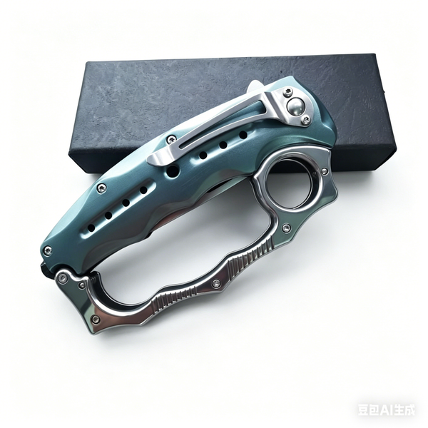 New Mecha-Style Knuckle Guard Folding Tool – High Hardness Stainless Steel, Multi-Function Outdoor Gear (Unsharpened)
