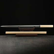 Hand-Forged Pattern Steel Sword  "Fire Dragon" | Chinese Style | 2 Finishes | Wooden Box Packaging | Home Display