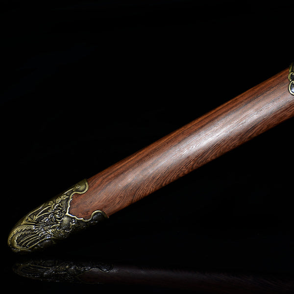 Stainless Steel Martial Arts Sword  1108 Model | Fish, Insect & Bird Motif | Home Display | Made in Longquan, Zhejiang