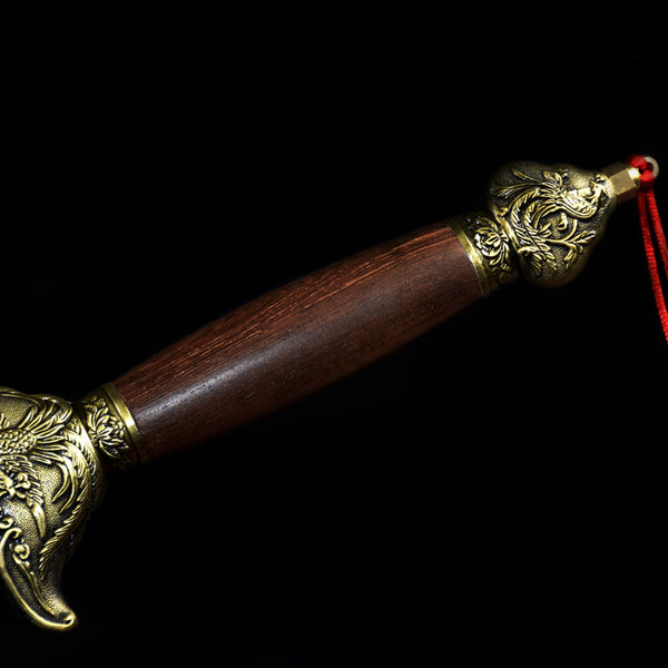 Stainless Steel Martial Arts Sword  1108 Model | Fish, Insect & Bird Motif | Home Display | Made in Longquan, Zhejiang