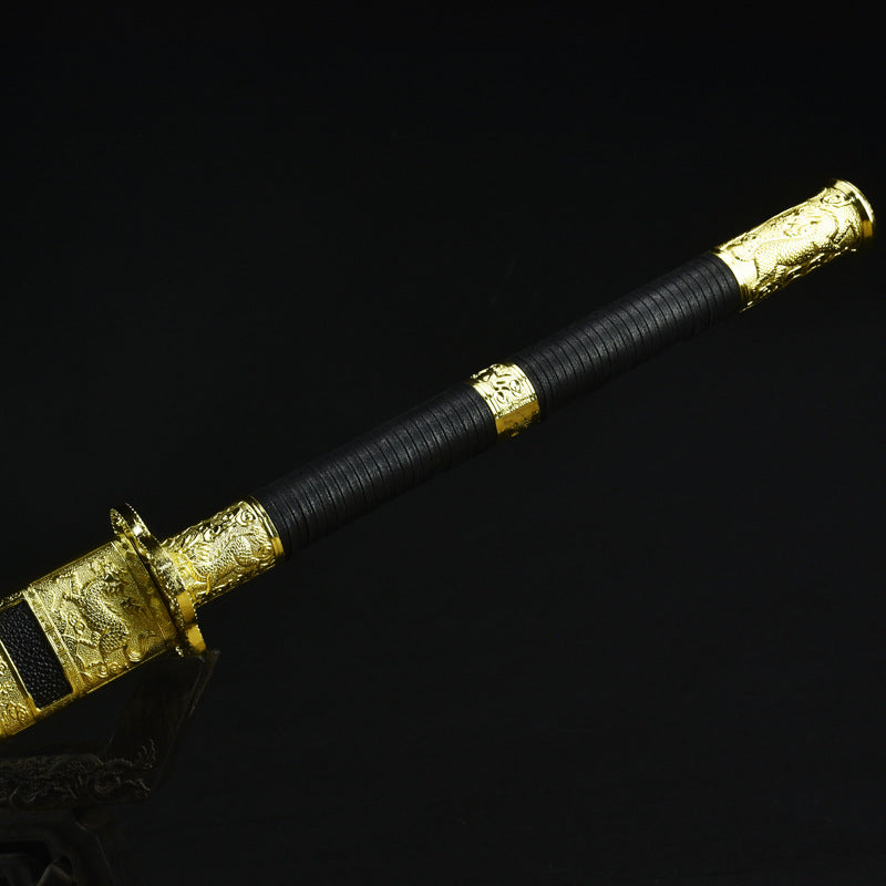 Hand-Forged Steel Art Sculpture  "Fire Dragon" Golden Scale | Modern Chinese Style | Business & Personal Gift