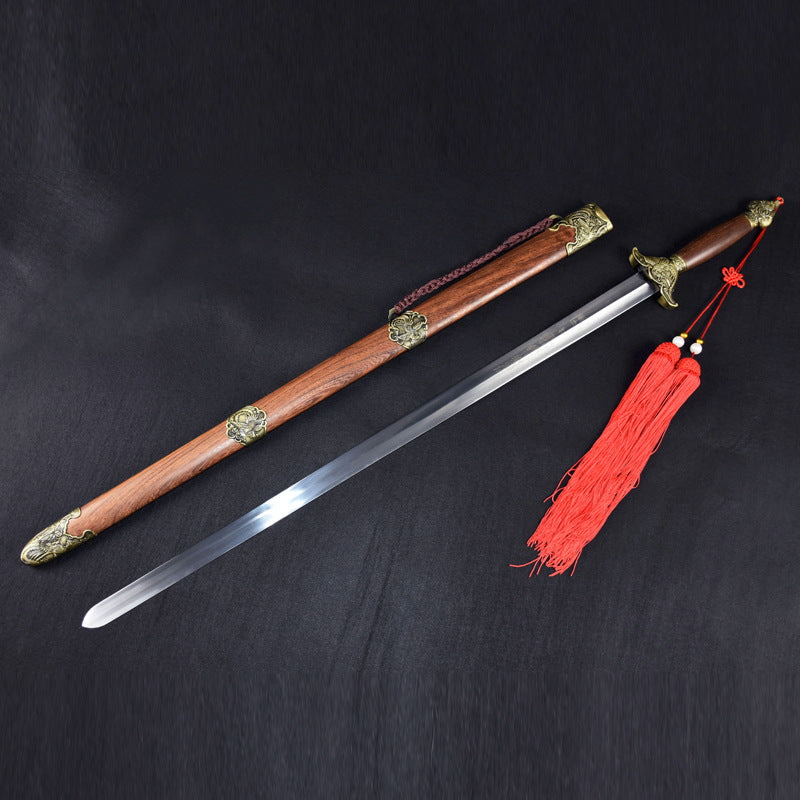 Stainless Steel Martial Arts Sword  1108 Model | Fish, Insect & Bird Motif | Home Display | Made in Longquan, Zhejiang