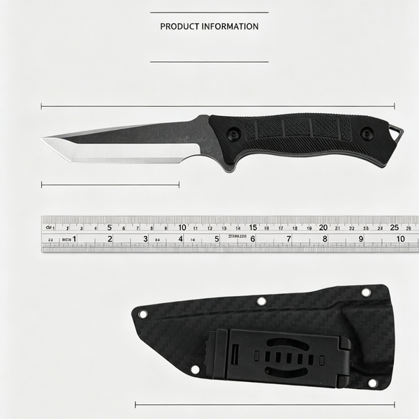 Ultra Sharp High Hardness Small Fixed Blade Knife, Compact Tactical Straight Knife for Wilderness Survival, Camping, Barbecue Meat Cutting, Outdoor Carry