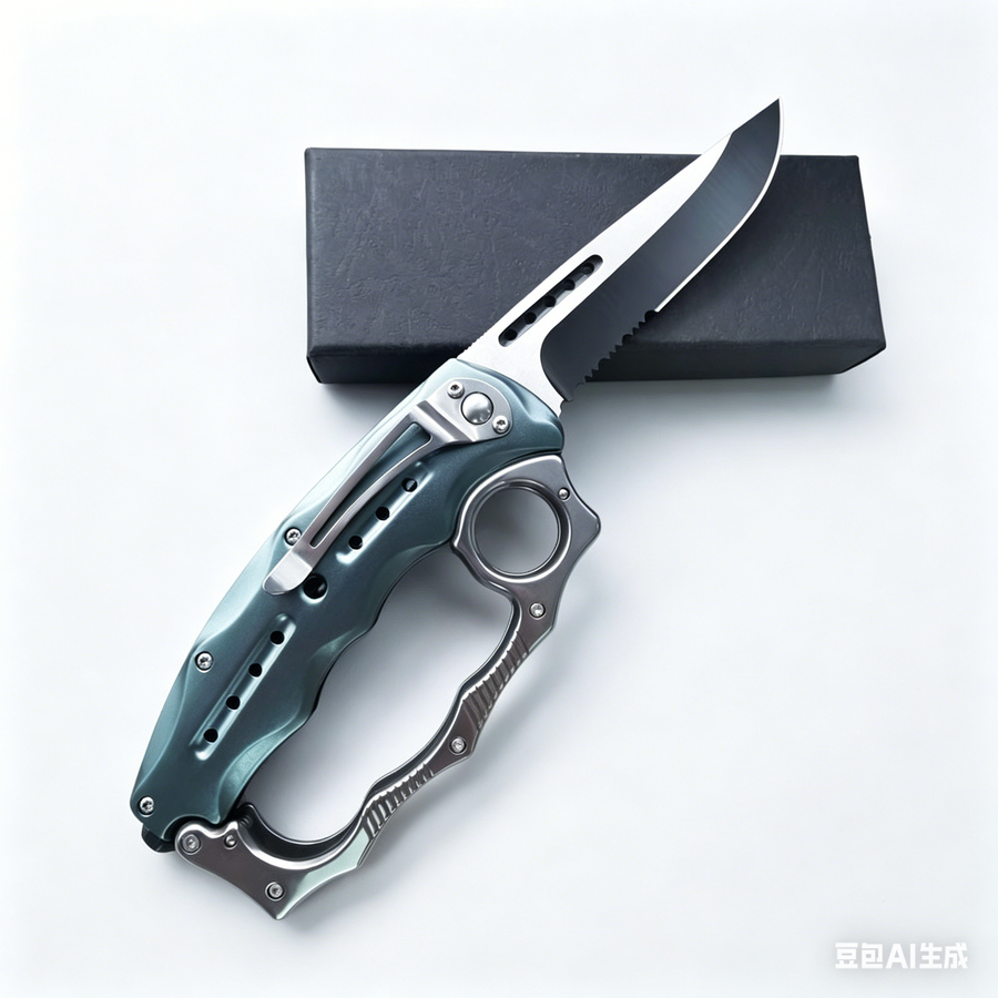 New Mecha-Style Knuckle Guard Folding Tool – High Hardness Stainless Steel, Multi-Function Outdoor Gear (Unsharpened)
