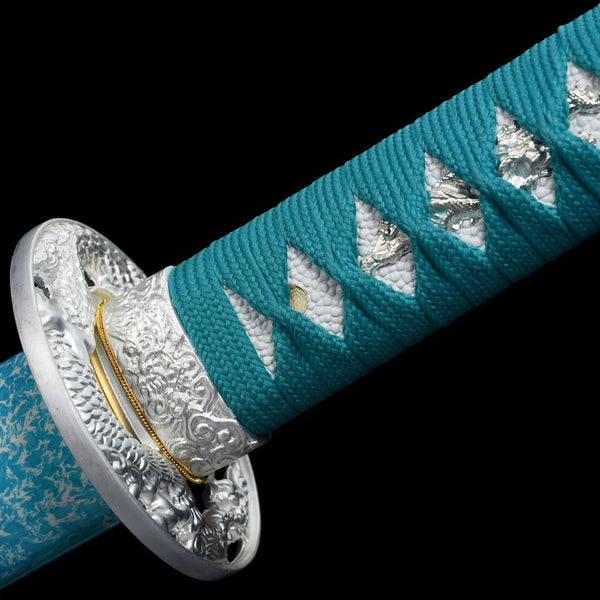 Japanese Hand-Painted Folding Knife (Sky Blue Edition)  Patented Design | Customizable Gift Knife