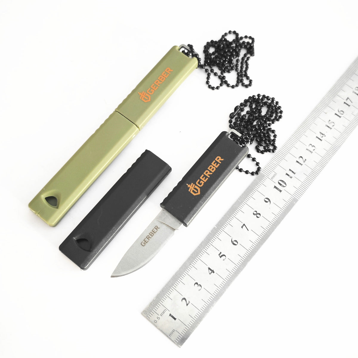 Cross-border BG whistle knife, outdoor necklace, whistle small straight knife, camping multi-purpose equipment, survival fruit knife