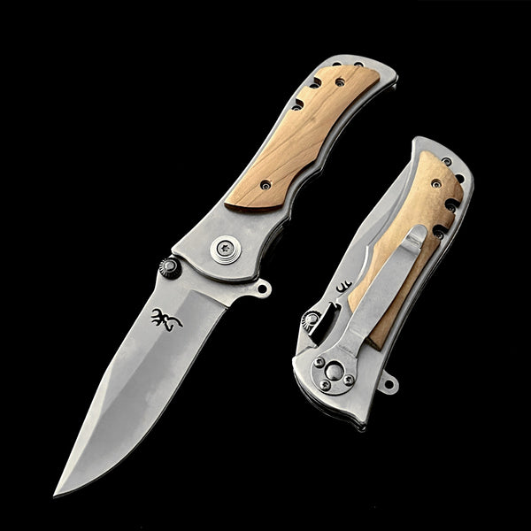 Stainless Steel Outdoor Knife  9.5cm Blade | 60° Tip | 108cm Handle | Color Box Packaging