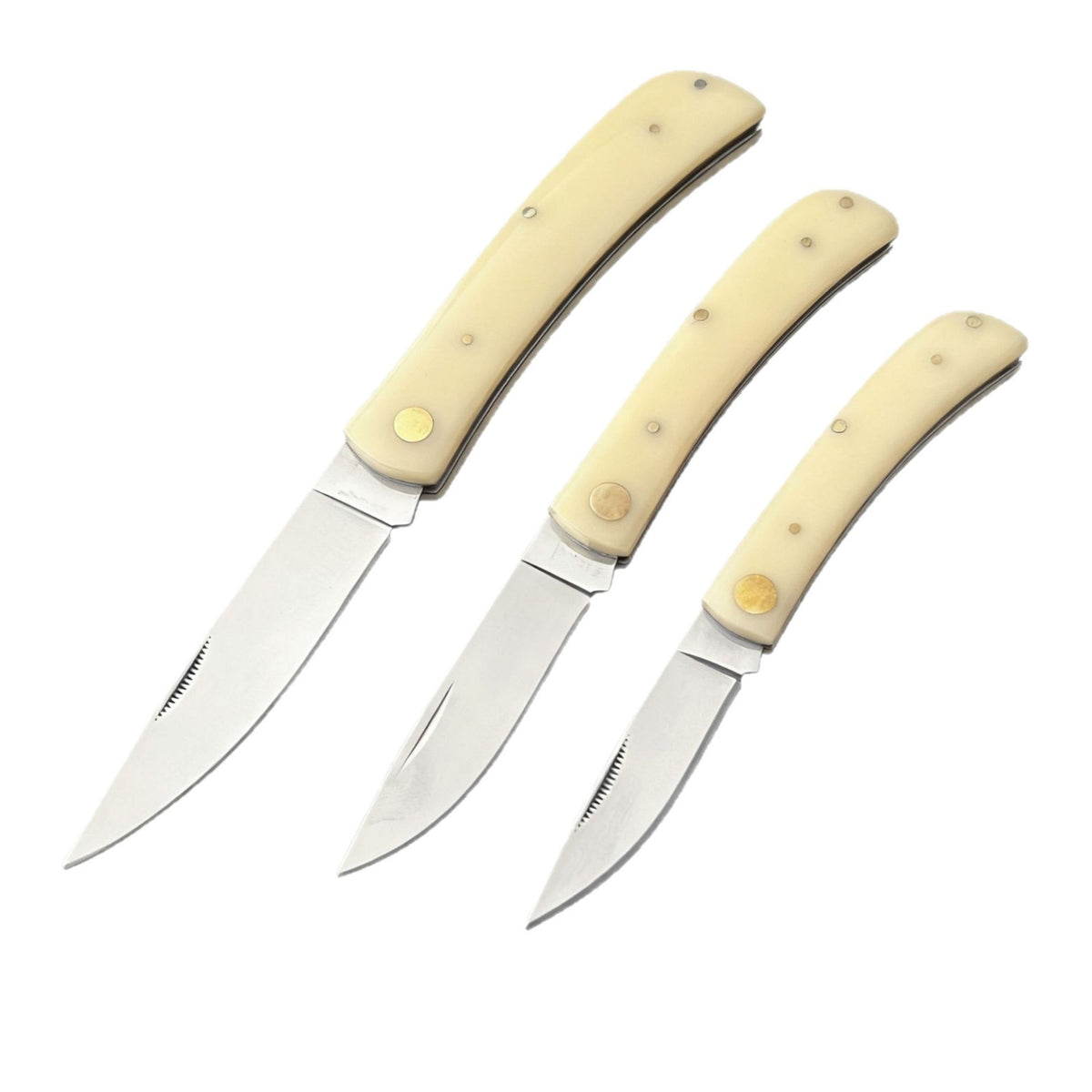 440C Stainless Steel Folding Knife  Acrylic Handle | 7cm Blade | 60° Tip | 80cm Length | Resealable Bag Packaging