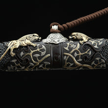 Hand-Forged Pattern Steel Sword  "Fire Dragon" | Traditional Chinese Style | Two Versions | Gift for All Occasions
