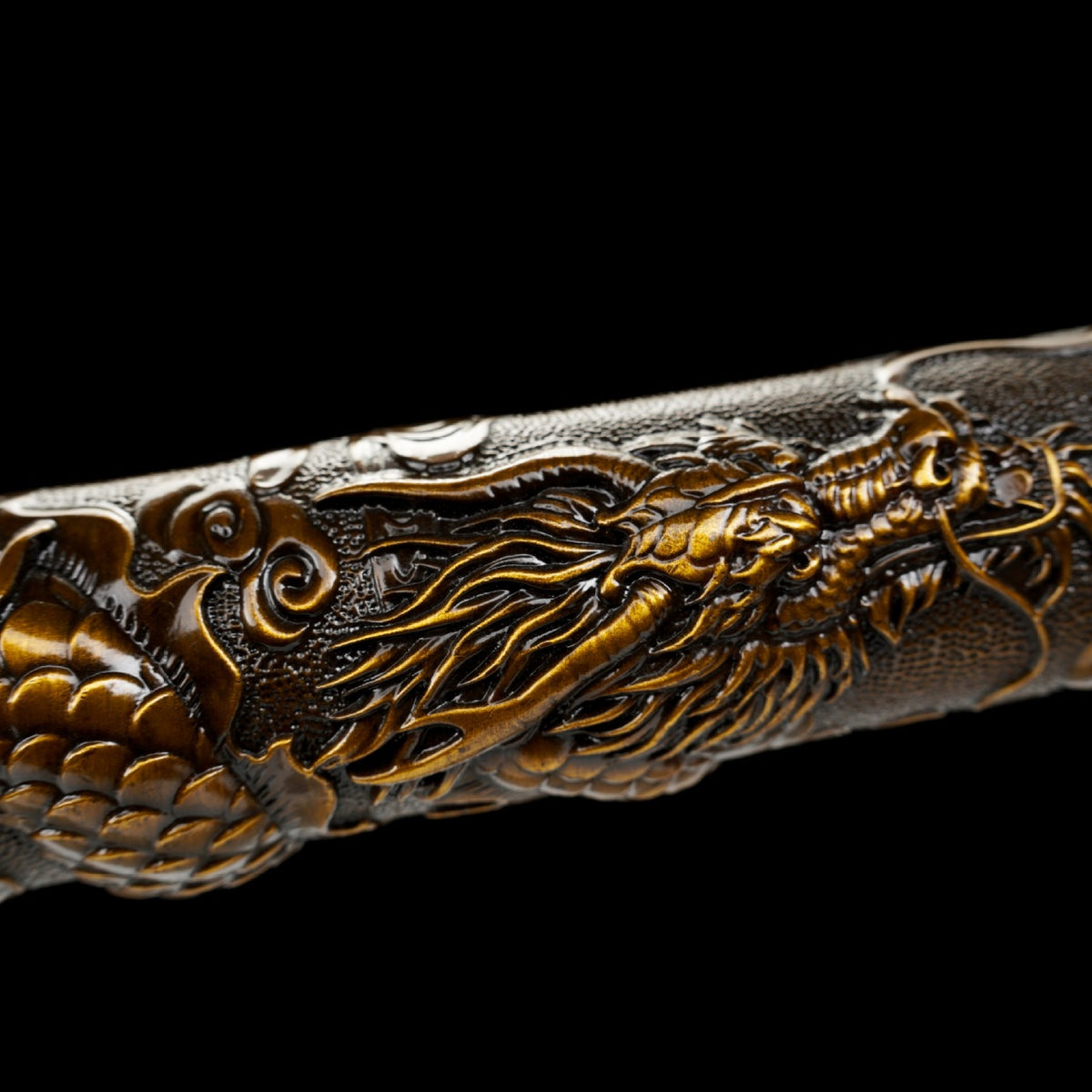 Handcrafted Walking Stick Dragon Cane (Bronze / Gray)  Patented Design | Collectible Personal Gift