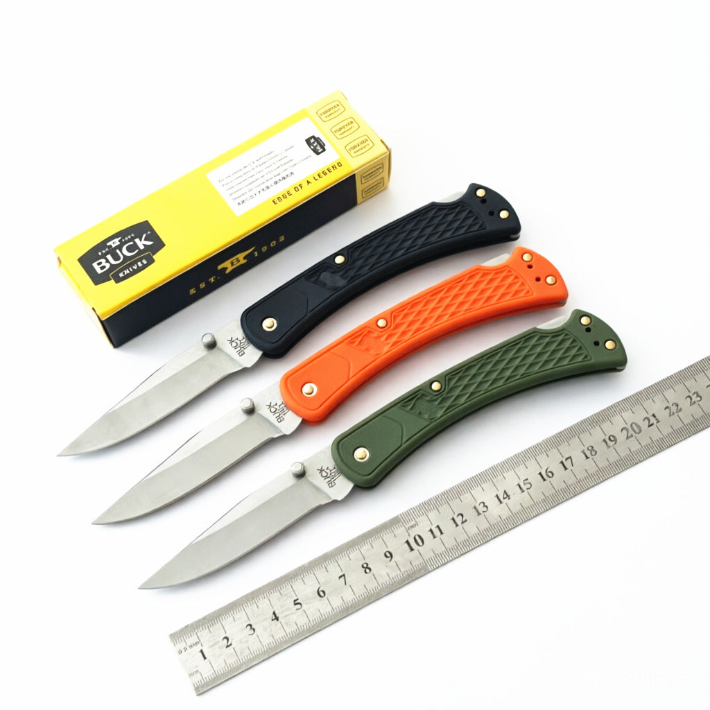 440C Stainless Steel Folding Knife  9cm Blade | 60° Tip | Nylon Handle | 100cm Length | Box Packaging