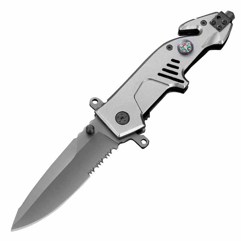 EDC Aluminum Alloy Outdoor Folding Knife  9cm Blade | 60° Tip | 108cm Handle | White Box Packaging