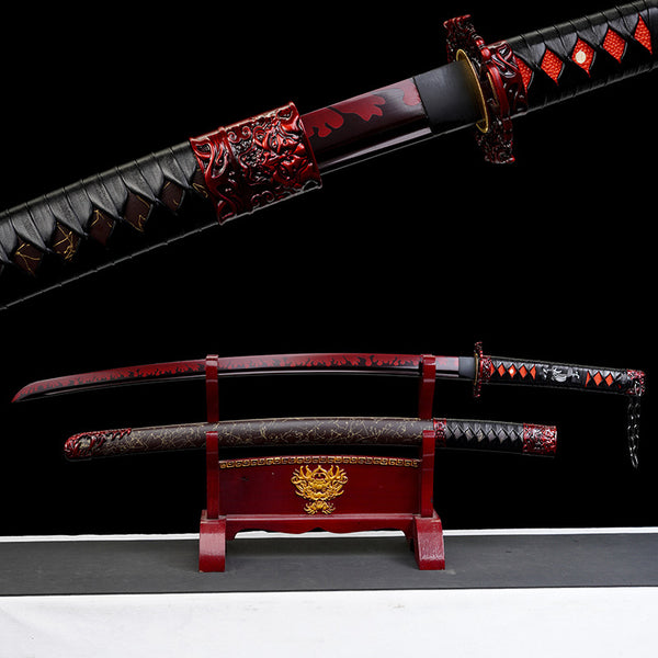 Japanese Hand-Painted Folding Knife  3-Color Series (Wine Red / Black / Military Green)  Patented Design | Customizable Gift Knife