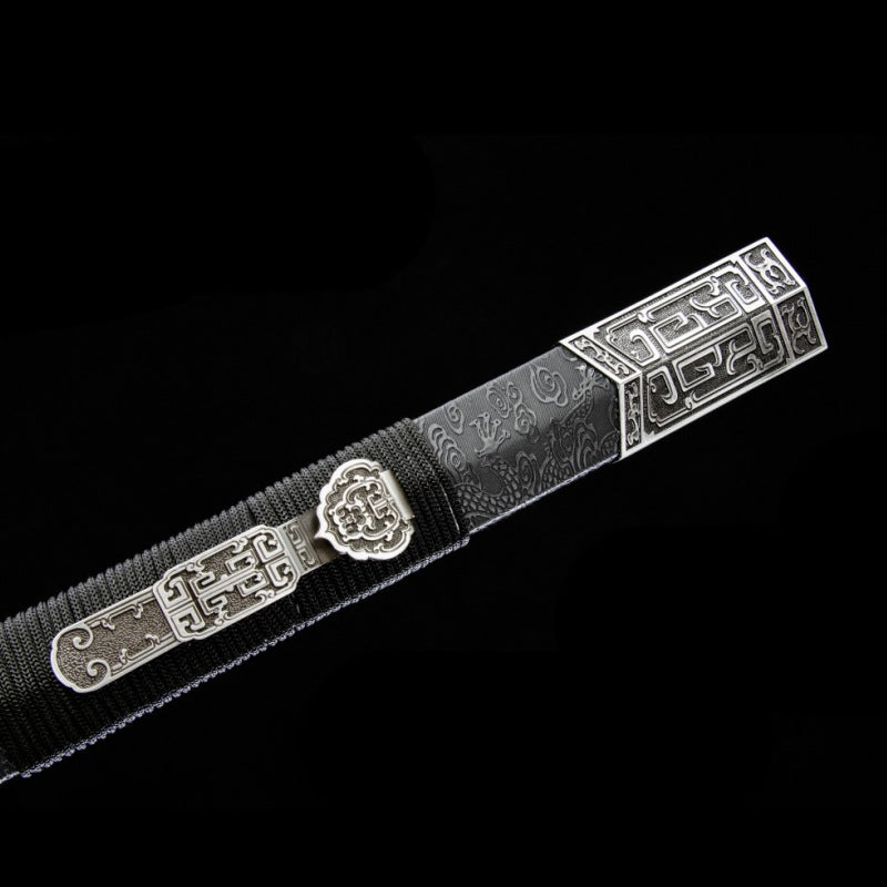 Hand-Forged Pattern Steel Four-Sided Han Sword  "Fire Dragon" | Chinese Style | Two Packaging Options | Personal Gift for All Occasions & Relationships