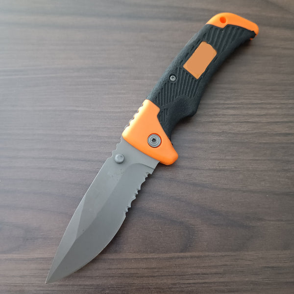 440C Stainless Steel Folding Knife  9.5cm Blade | 60° Tip | Injection-Molded Handle | Color Box Packaging