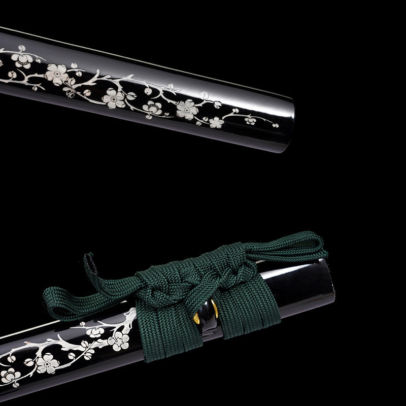 Japanese Hand-Painted Folding Knife ("Momei" Ink Plum Edition)  Patented Design | Customizable Gift Knife