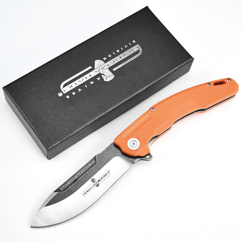 Nylon-Handled Folding Knife  9.5cm ABS Blade | 60° Tip | 106cm Handle | Box Packaging