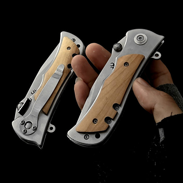 Stainless Steel Outdoor Knife  9.5cm Blade | 60° Tip | 108cm Handle | Color Box Packaging