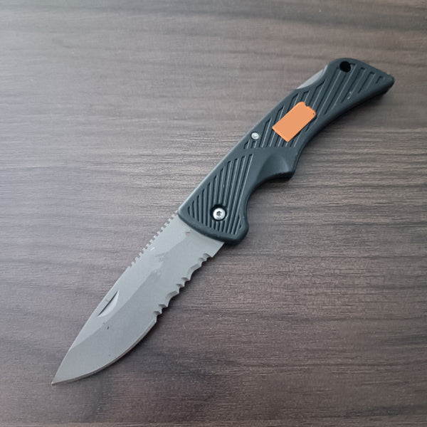440C Stainless Steel Folding Knife  9.5cm Blade | 60° Tip | Injection-Molded Handle | Color Box Packaging