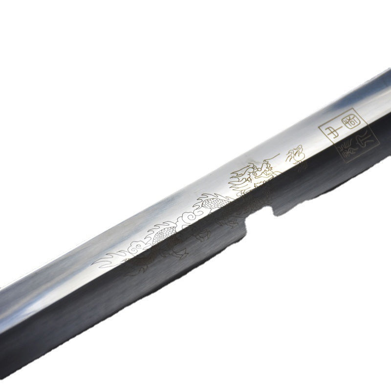 Stainless Steel Martial Arts Sword  1108 Model | Fish, Insect & Bird Motif | Home Display | Made in Longquan, Zhejiang
