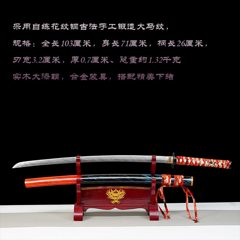 Japanese Hand-Painted Folding Knife  4-Color Series (Red Butterfly / Blue Shadow / Golden Cicada / Rainbow River)  Patented Design | Customizable Gift Knife