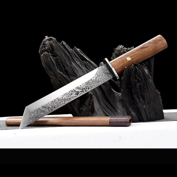 Hand-Forged Manganese Steel Art Knife  "Fire Dragon" | New Chinese Style | Premium Business Gift