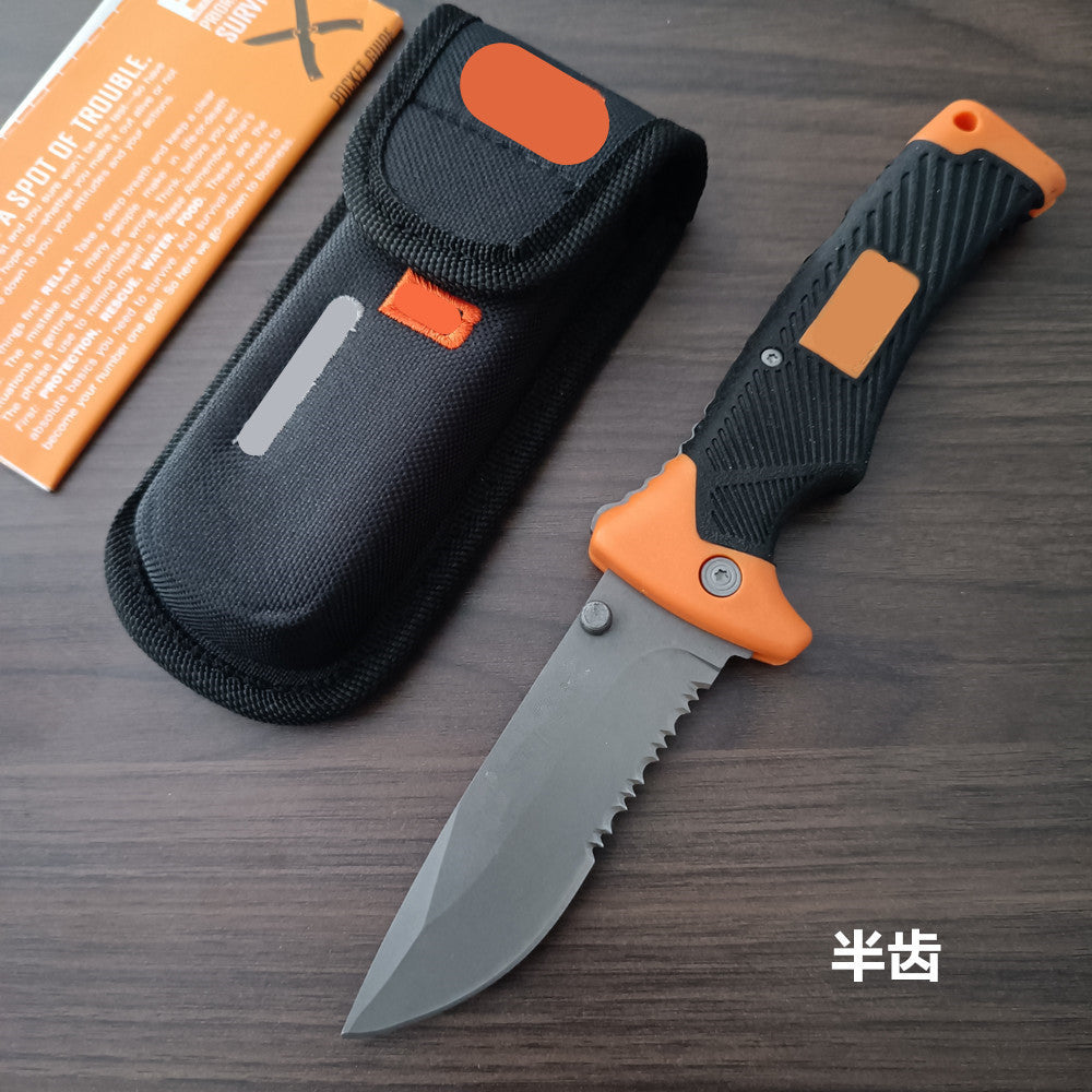 440C Stainless Steel Folding Knife  9.5cm Blade | 60° Tip | Injection-Molded Handle | Color Box Packaging
