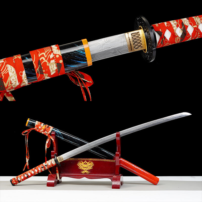 Japanese Hand-Painted Folding Knife  4-Color Series (Red Butterfly / Blue Shadow / Golden Cicada / Rainbow River)  Patented Design | Customizable Gift Knife