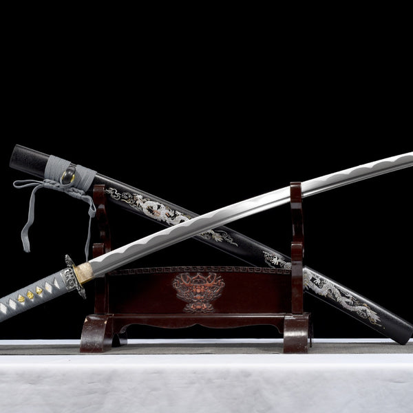 Japanese Hand-Painted Folding Knife ("White Dragon Samurai" Edition)  Patented Design | Customizable Gift Knife