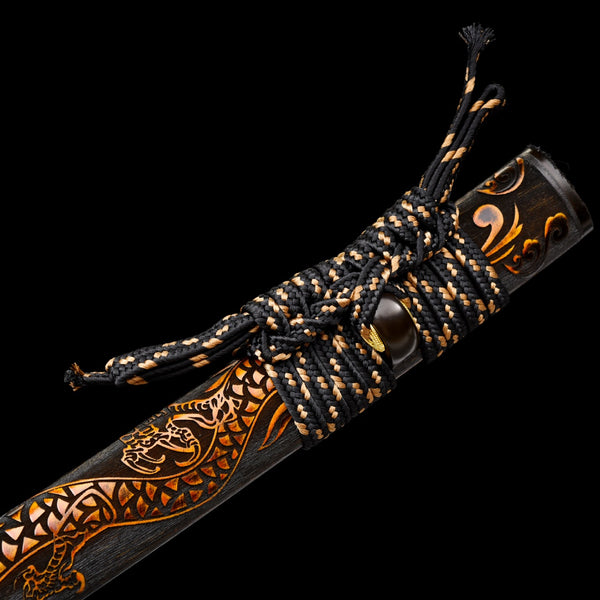 Japanese Hand-Painted Folding Knife ("Kuanglong" Fierce Dragon Edition)  Patented Design | Customizable Gift Knife