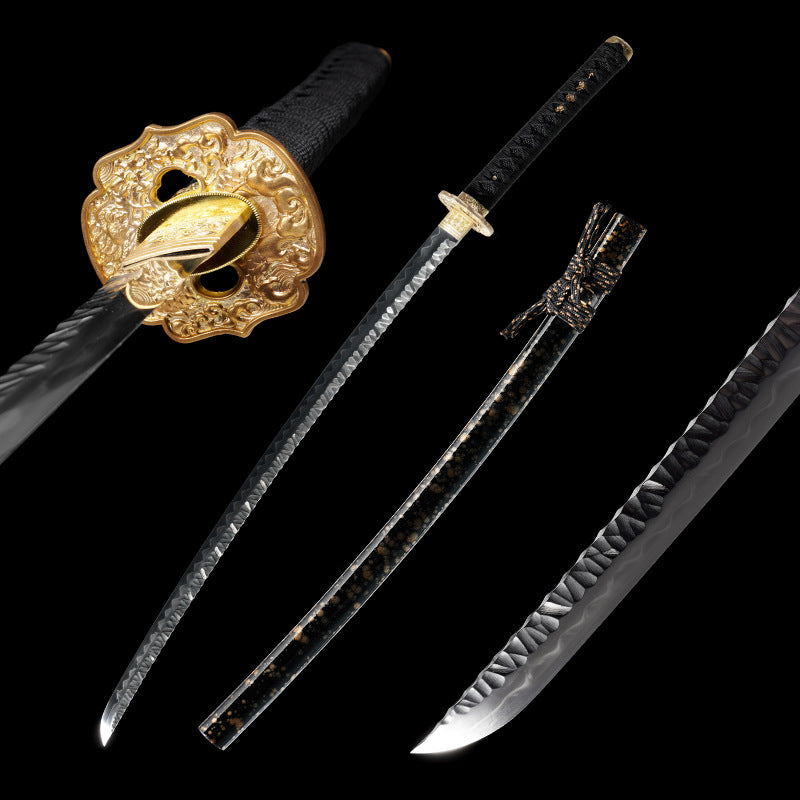 Japanese Hand-Painted Folding Knife ("Cuojin" Gold-Inlaid Edition)  Patented Design | Customizable Gift Knife