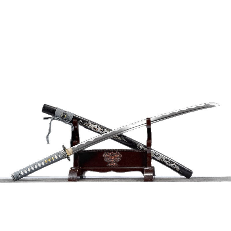 Japanese Hand-Painted Folding Knife ("White Dragon Samurai" Edition)  Patented Design | Customizable Gift Knife