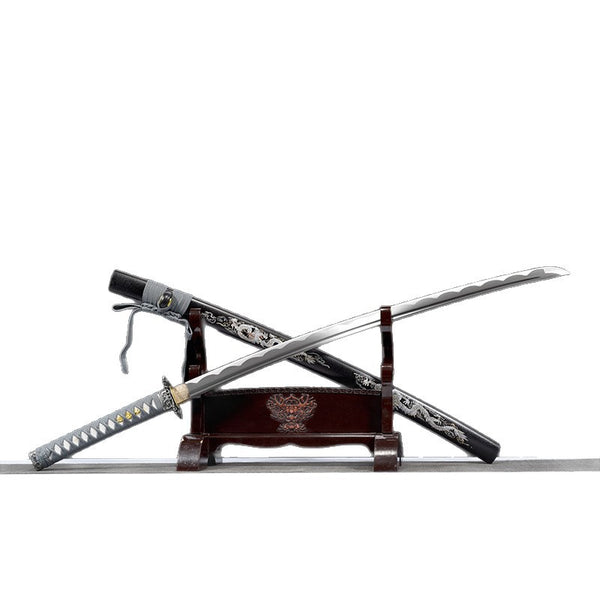 Japanese Hand-Painted Folding Knife ("White Dragon Samurai" Edition)  Patented Design | Customizable Gift Knife