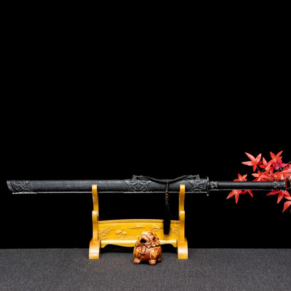 Hand-Forged High-Manganese Steel Tang Dynasty Horizontal Saber  "Fire Dragon" | Chinese Style | Two Packaging Options | Personal Gift for All Occasions