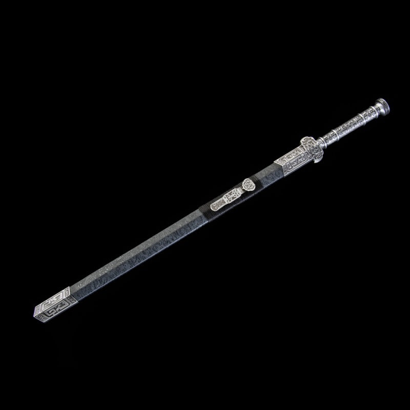 Hand-Forged Pattern Steel Four-Sided Han Sword  "Fire Dragon" | Chinese Style | Two Packaging Options | Personal Gift for All Occasions & Relationships