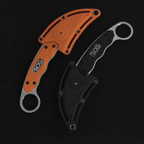 Curved Blade Utility Knife  60cm Blade | 45° Tip | 185cm Overall Length | Color Box Packaging (Black/Orange)