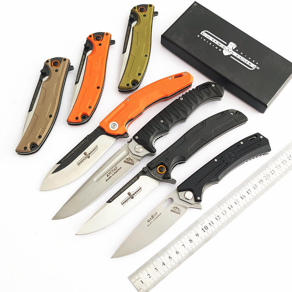 Nylon-Handled Folding Knife  9.5cm ABS Blade | 60° Tip | 106cm Handle | Box Packaging