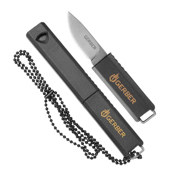 Cross-border BG whistle knife, outdoor necklace, whistle small straight knife, camping multi-purpose equipment, survival fruit knife