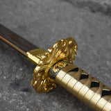 Hand-Forged Carbon Steel Gilded Sword  