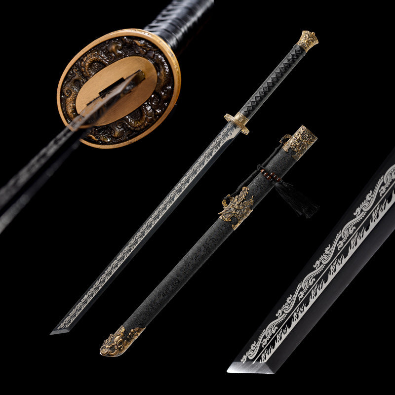 Hand-Painted Classical Dragon Knife Series  5-Color Collection (Black / Blue / Crimson / Ink-Slash / Yanling)  Patented Design | Customizable Gift Knife
