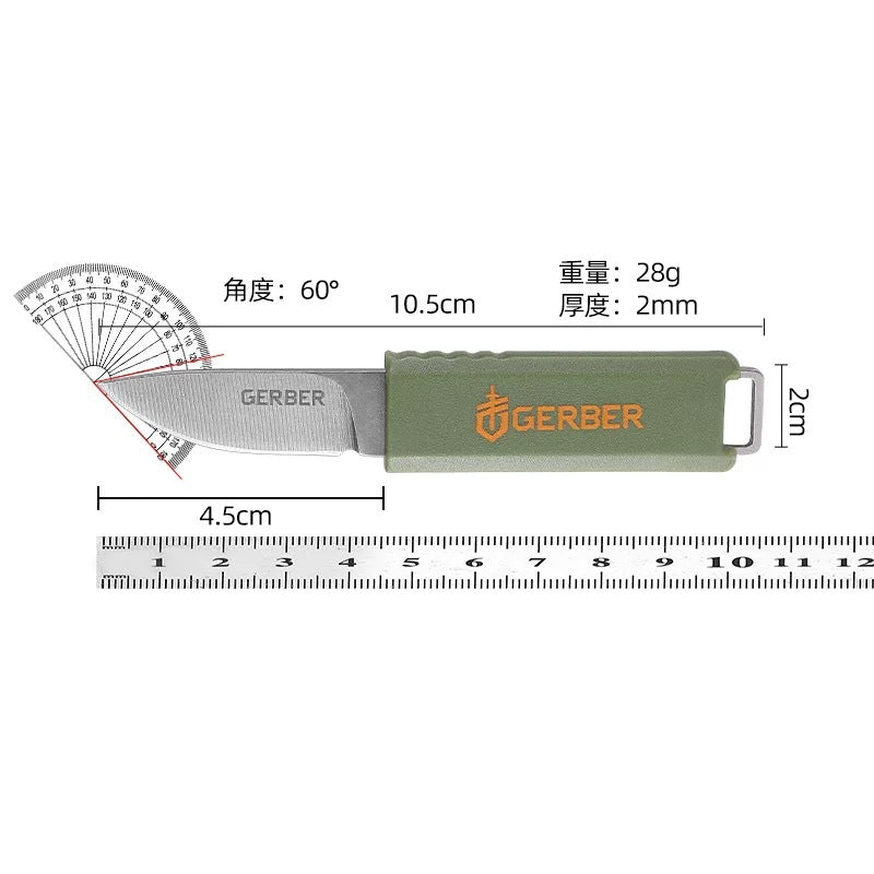 Cross-border BG whistle knife, outdoor necklace, whistle small straight knife, camping multi-purpose equipment, survival fruit knife