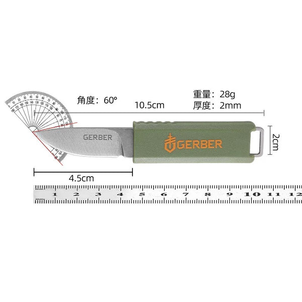 Cross-border BG whistle knife, outdoor necklace, whistle small straight knife, camping multi-purpose equipment, survival fruit knife