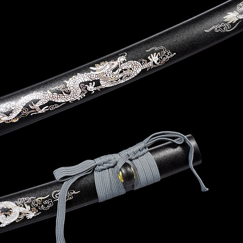 Japanese Hand-Painted Folding Knife ("White Dragon Samurai" Edition)  Patented Design | Customizable Gift Knife