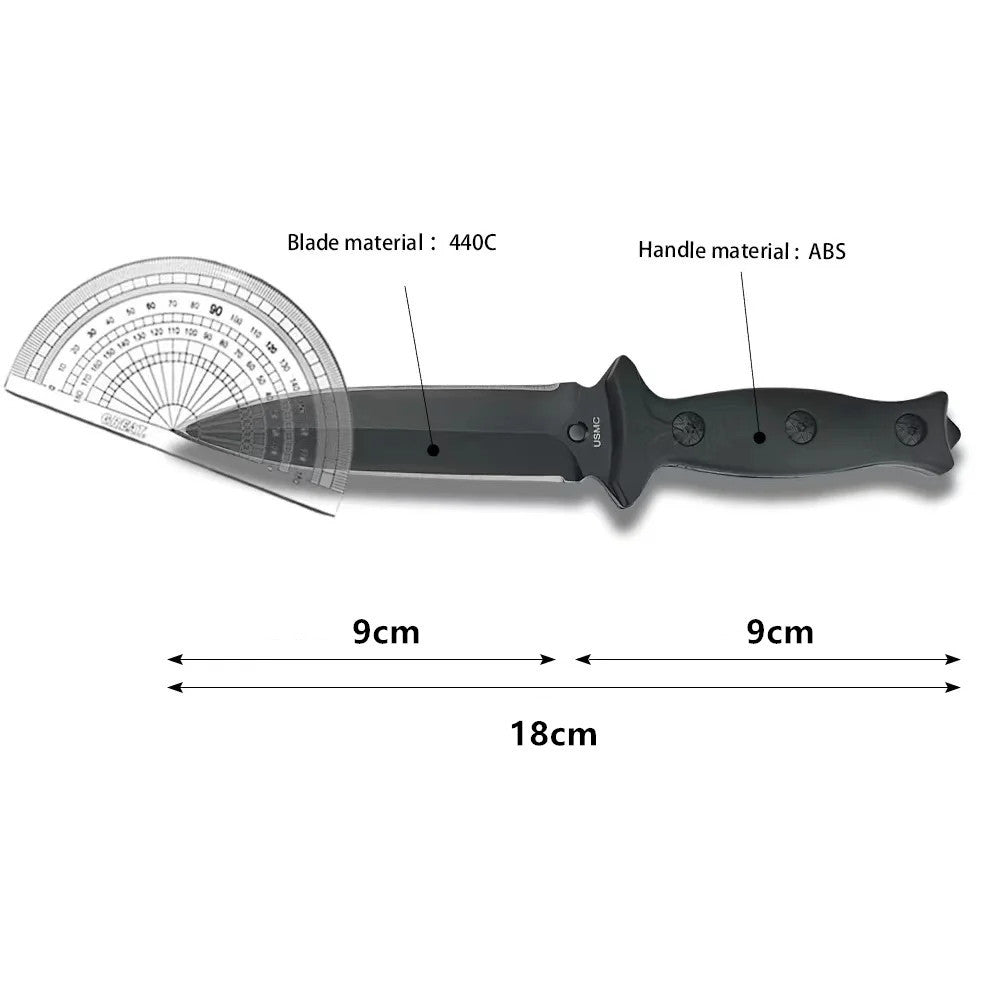 Outdoor Camping Knife  9cm Blade | <60° Tip | 9cm Handle | White Box Packaging