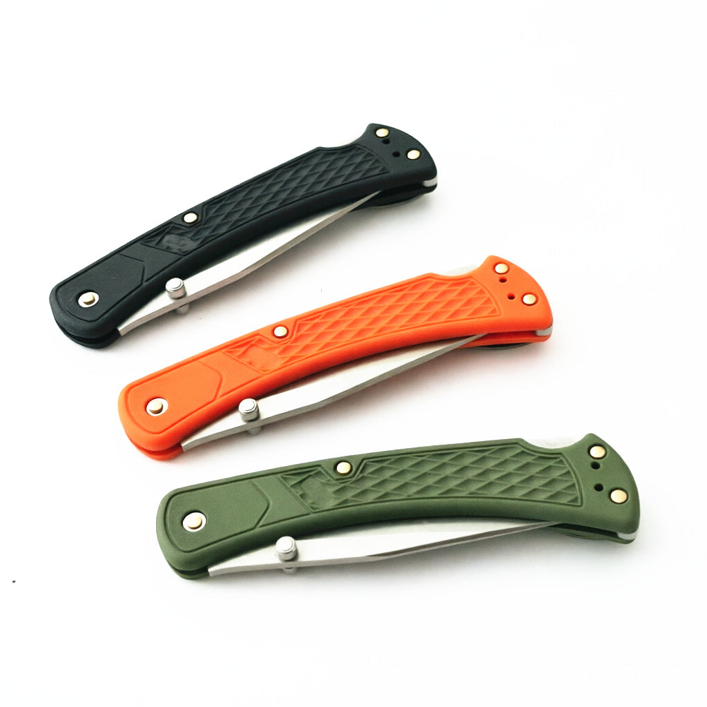 440C Stainless Steel Folding Knife  9cm Blade | 60° Tip | Nylon Handle | 100cm Length | Box Packaging