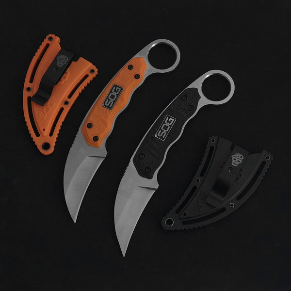 Curved Blade Utility Knife  60cm Blade | 45° Tip | 185cm Overall Length | Color Box Packaging (Black/Orange)