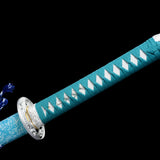 Japanese Hand-Painted Folding Knife (Sky Blue Edition)  Patented Design | Customizable Gift Knife