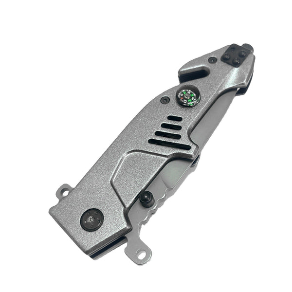 EDC Aluminum Alloy Outdoor Folding Knife  9cm Blade | 60° Tip | 108cm Handle | White Box Packaging