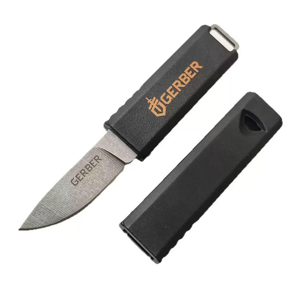 Cross-border BG whistle knife, outdoor necklace, whistle small straight knife, camping multi-purpose equipment, survival fruit knife