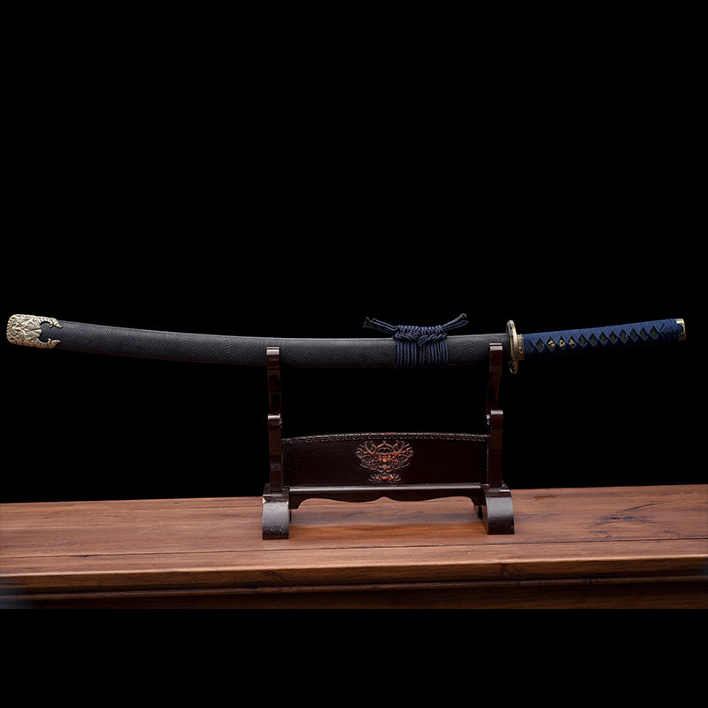 Japanese Hand-Painted Folding Knife ("Mingmo" Dark Demon Samurai Edition)  Patented Design | Customizable Gift Knife